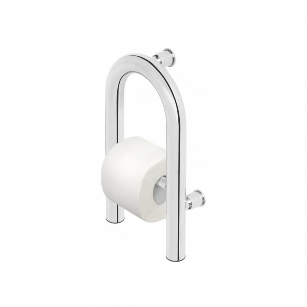 Deante Mâner din oțel montat pe perete Vital cu suport pentru hârtie igienică, crom [1]