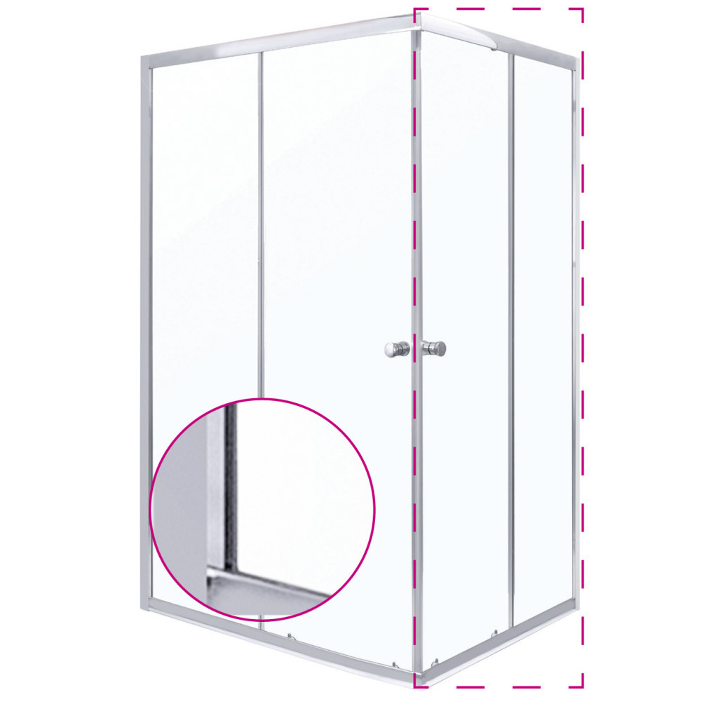 Ușă de duș cu un canat - Kerra Ușă de duș OLGA SQ 100 ELEMENT