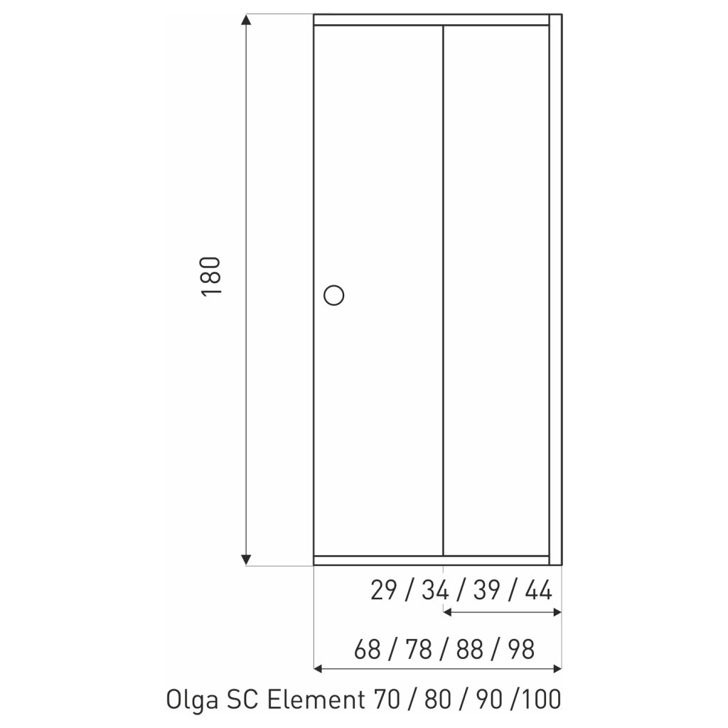 Kerra Ușă de duș OLGA SQ 90 ELEMENT [1]
