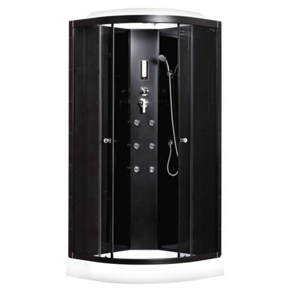 Cabină de duș cu hidromasaj - Kerra Cabină de duș cu hidromasaj curbată Oviedo 90x90 cm