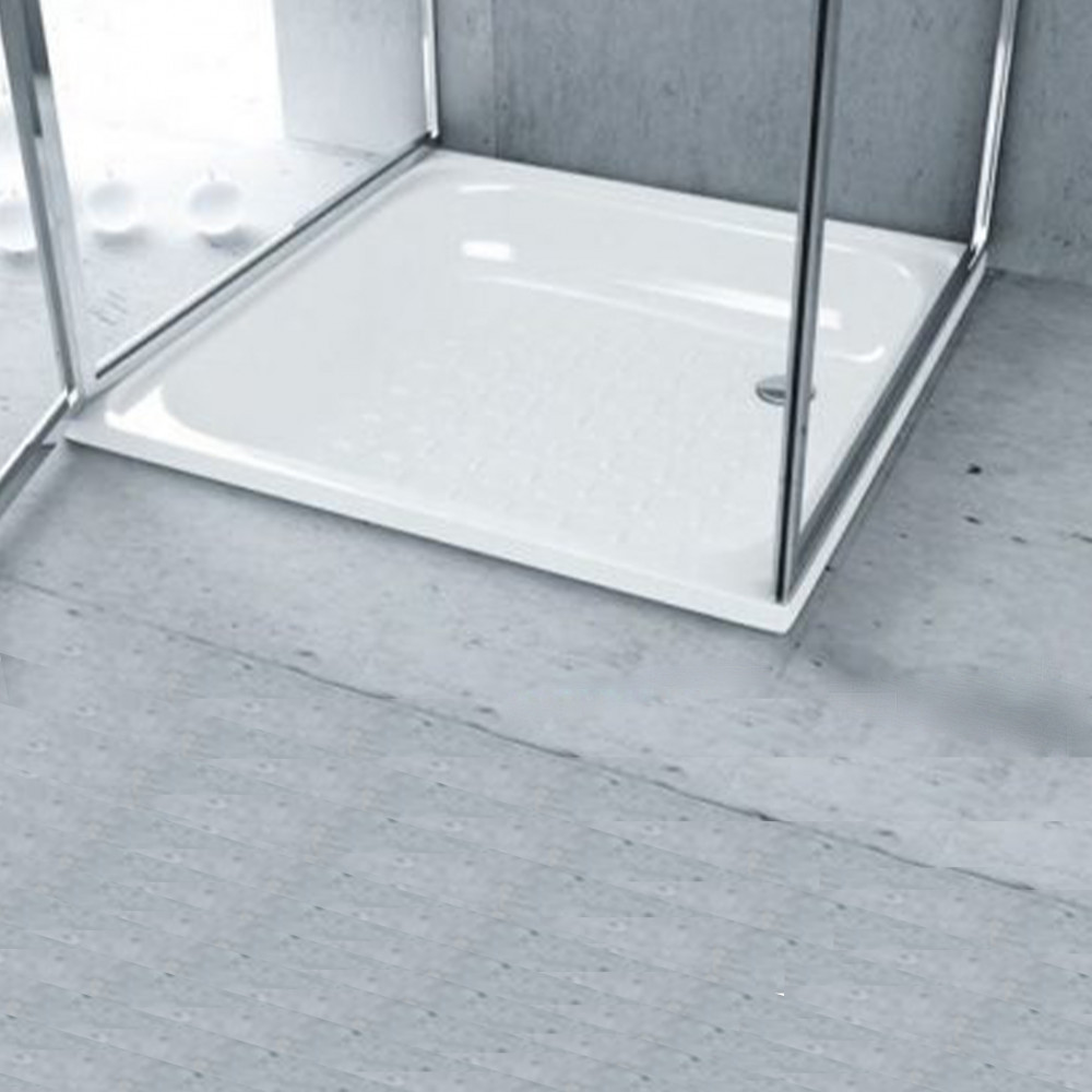 Aqualine Cădiță de duș din tablă metalică, dimensiuni 80x80x16 cm [1]