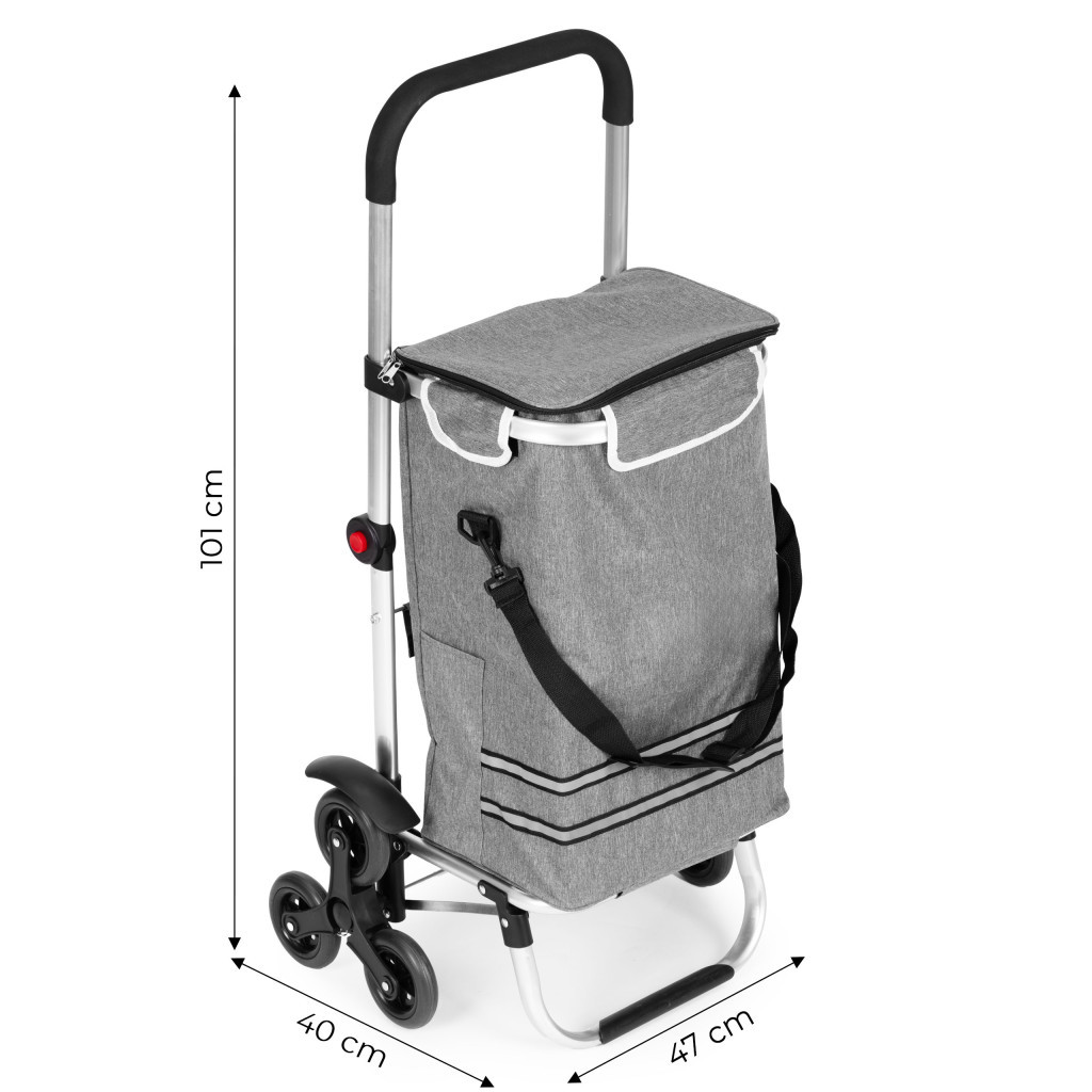 Homelux Geantă de cumpărături rulabilă 30 litri, triciclu, pliabilă [9]