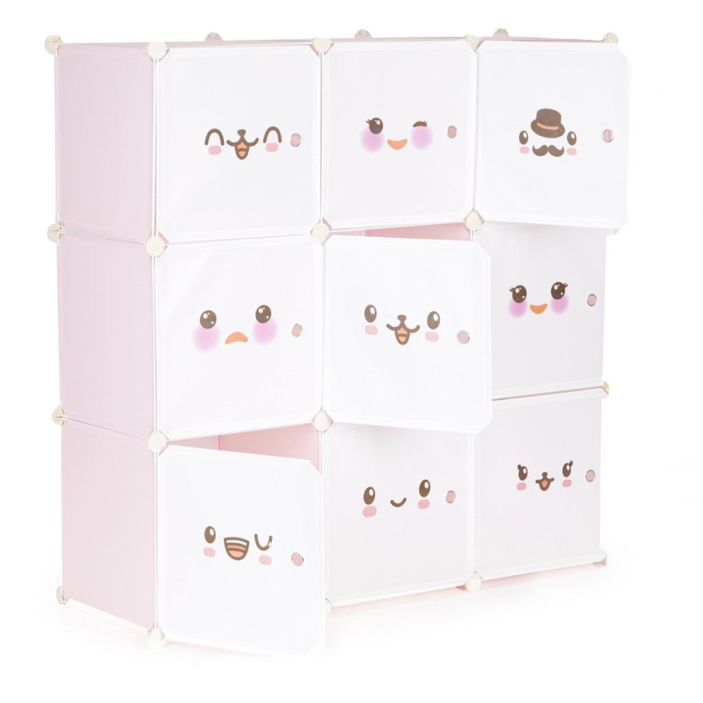 Homelux Dulap de depozitare a jucăriilor roz 110x37x110 cm [2]