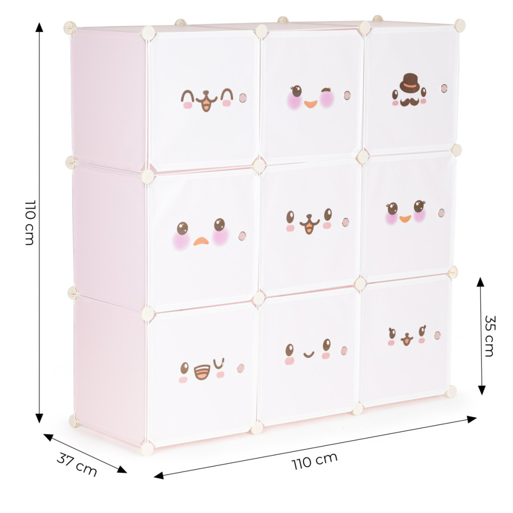 Homelux Dulap de depozitare a jucăriilor roz 110x37x110 cm [5]
