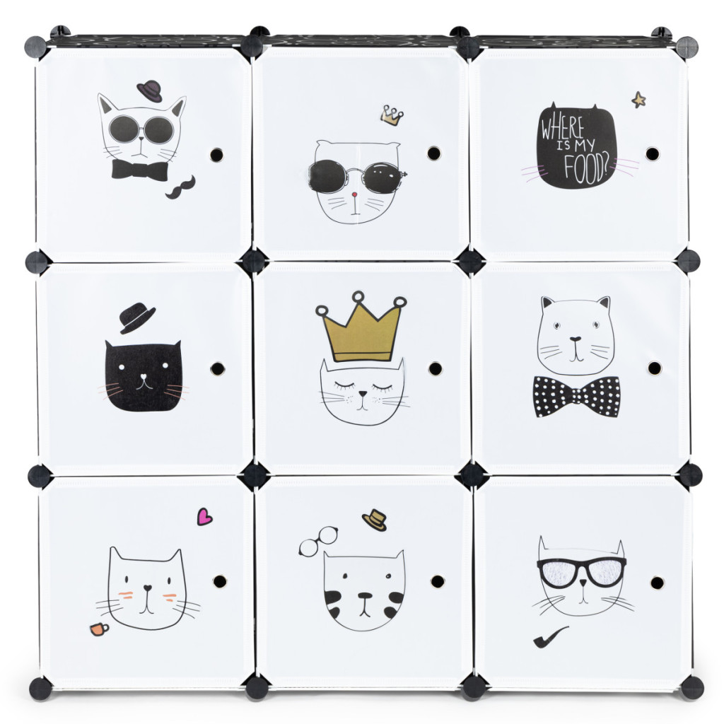 Homelux Dulap de depozitare jucării pentru pisici, grafit 110x37x110 cm [1]