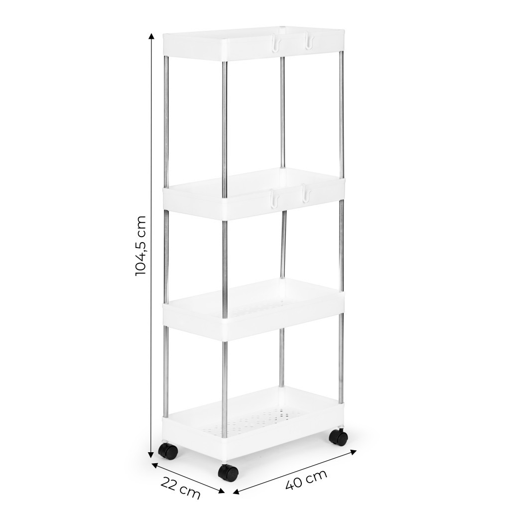 Homelux Raft de baie rulant cu 4 rafturi [5]