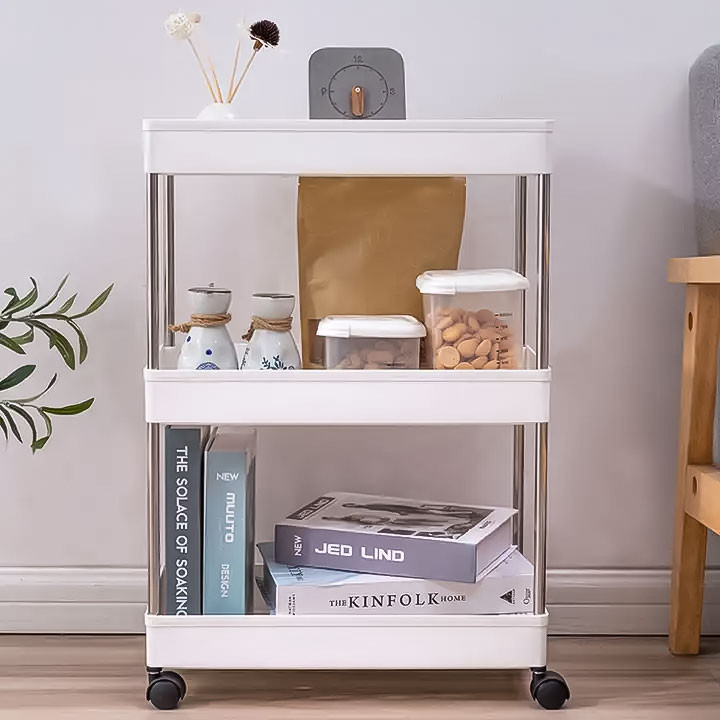 Homelux Raft de baie rulant cu 4 rafturi [6]