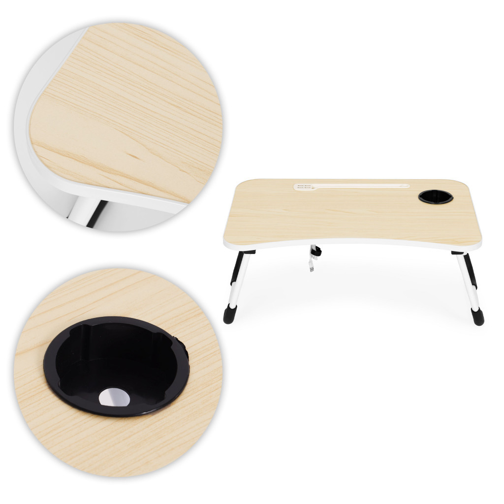 Homelux Masă pliabilă pentru laptop 60x40 cm cu port USB [7]