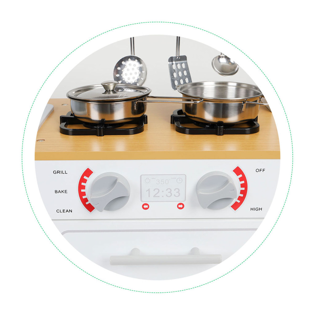 Homelux Bucătărie din lemn pentru copii cu lumini și oale [9]