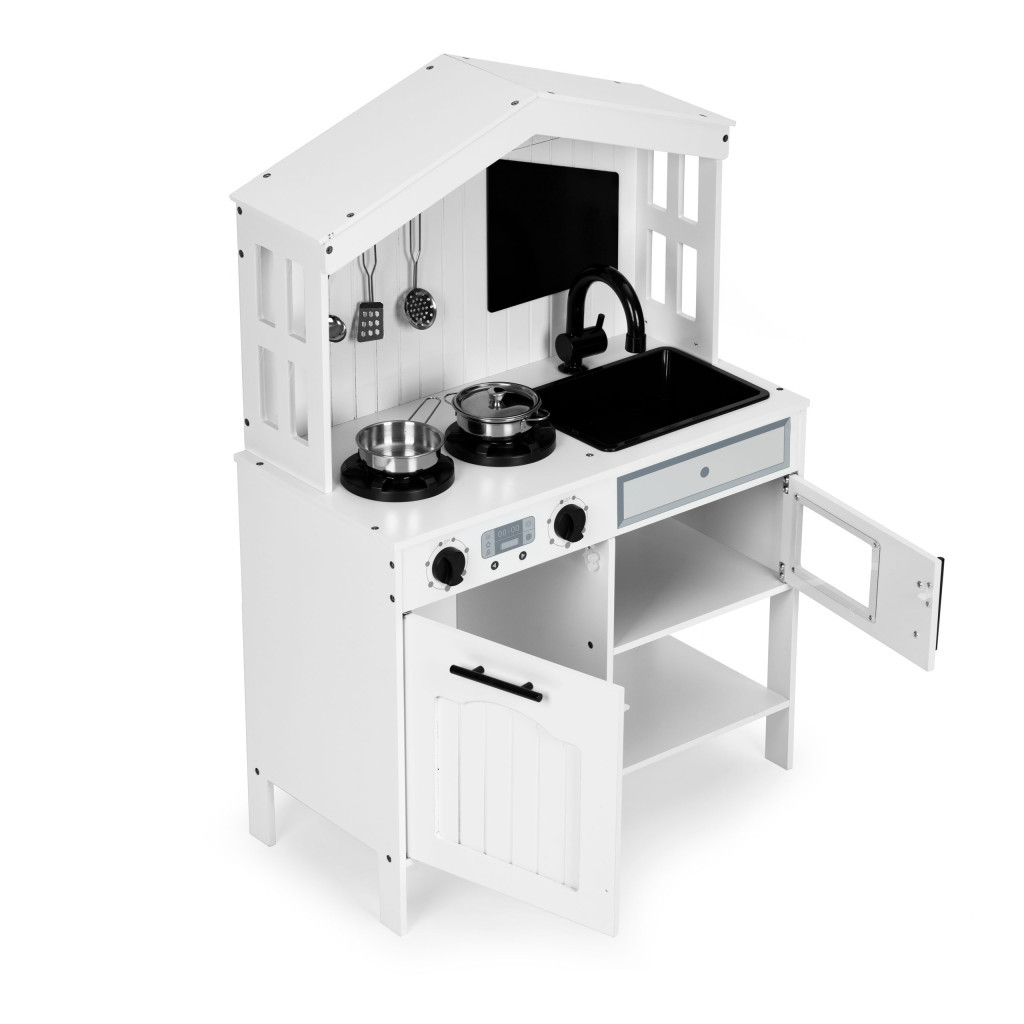 Homelux Bucătărie pentru copii din lemn, cuptor, arzătoare cu microunde, accesorii [1]