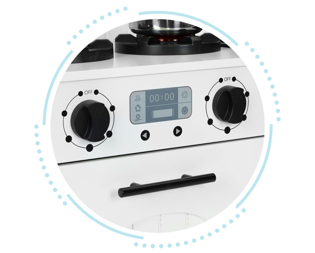 Homelux Bucătărie pentru copii din lemn, cuptor, arzătoare cu microunde, accesorii [2]