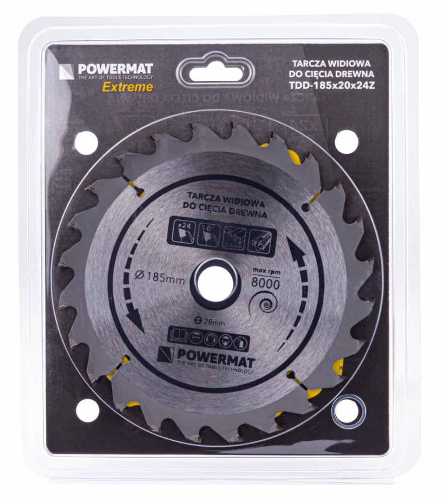 Powermat Pânză de ferăstrău 185x20 24z TDD-185x20x24Z [3]