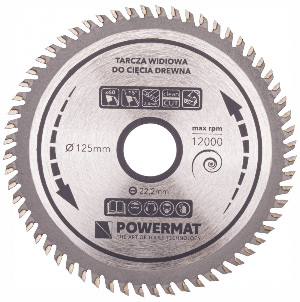 Powermat Lamă de ferăstrău 125x22.2 60z TDD-125x22.2x60Z [5]