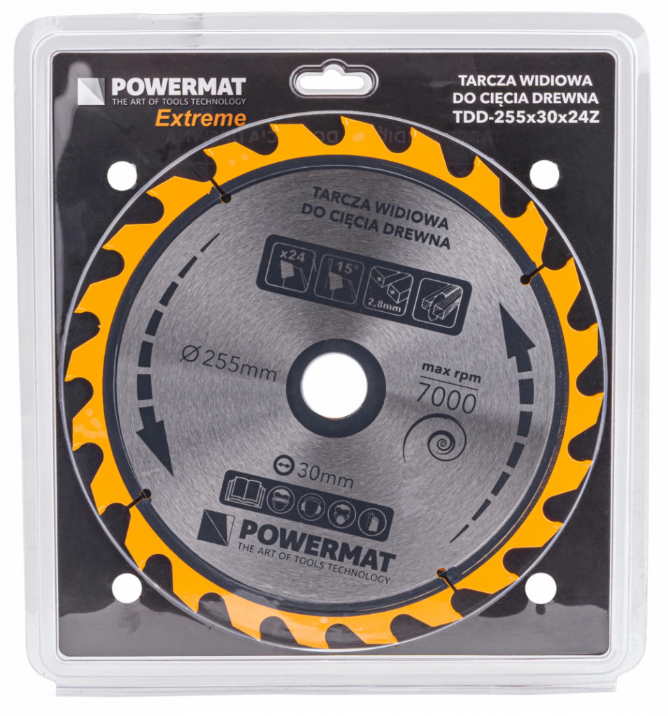 Powermat Lamă de ferăstrău 255x30 24z TDD-255x30x24Z [2]