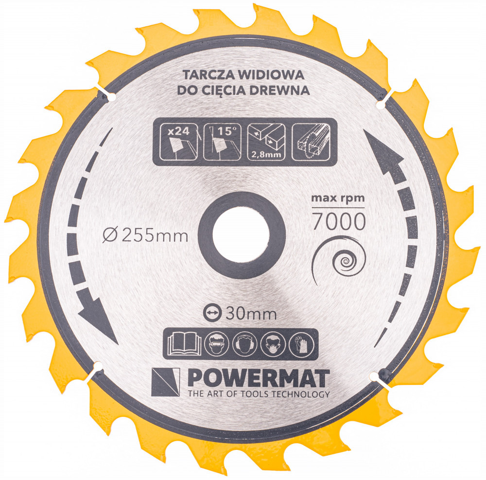 Powermat Lamă de ferăstrău 255x30 24z TDD-255x30x24Z [4]