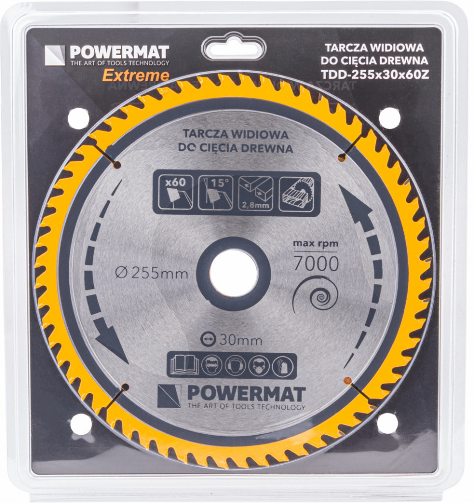 Powermat Lamă de ferăstrău 255x30 60z TDD-255x30x60Z [2]