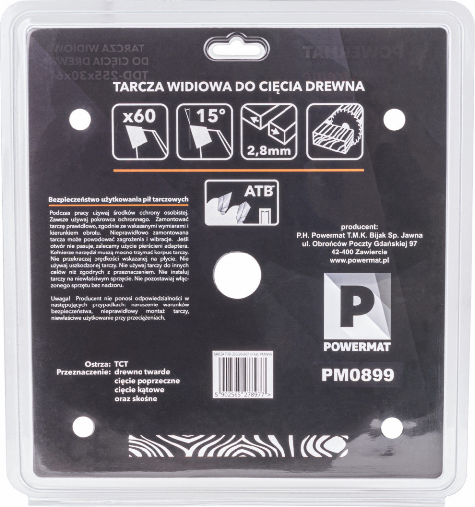 Powermat Lamă de ferăstrău 255x30 60z TDD-255x30x60Z [3]