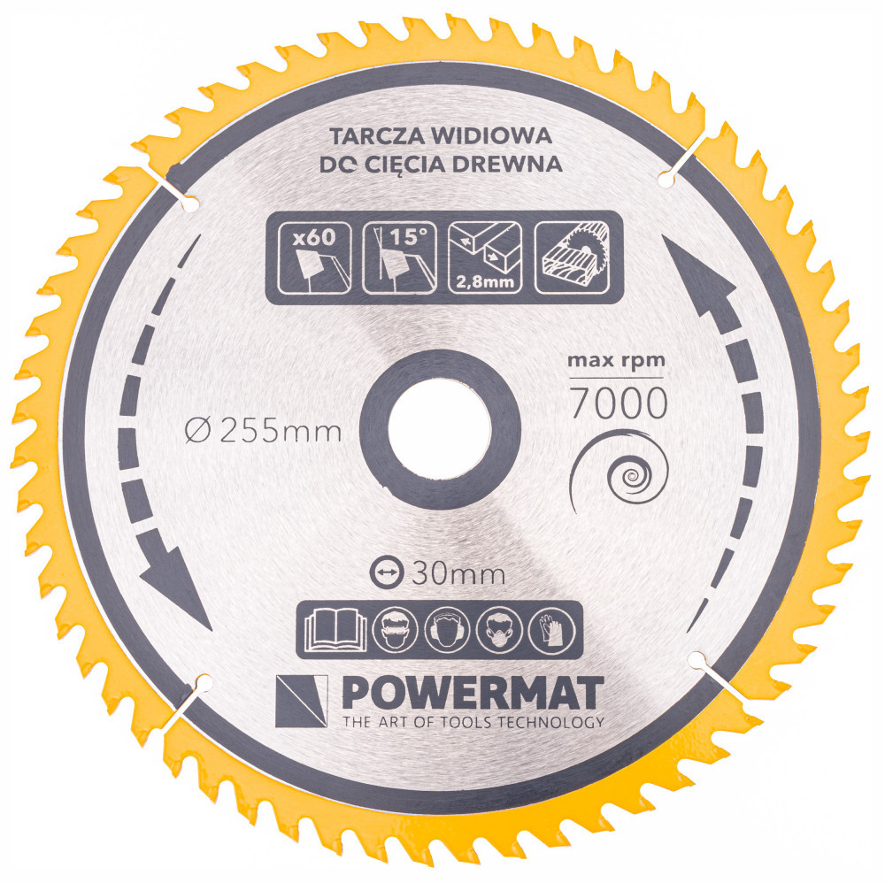 Powermat Lamă de ferăstrău 255x30 60z TDD-255x30x60Z [4]