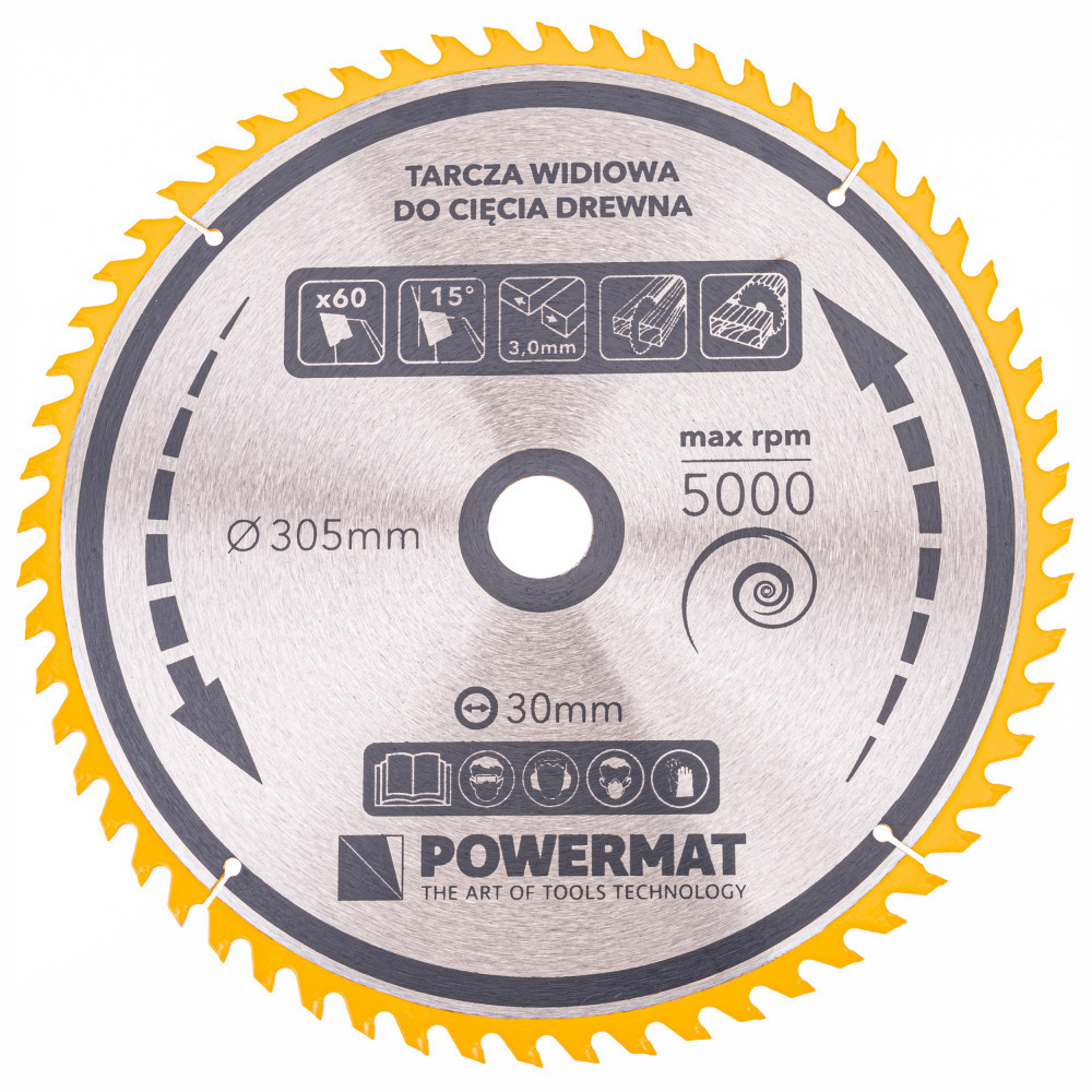 Powermat Lamă de ferăstrău 305x30 60z TDD-305x30x60Z [2]
