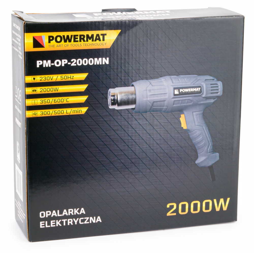 Powermat Pistol electric de căldură cu 2 viteze, 4 duze, 600°C, 2000W, PM-OP-2000MN [8]