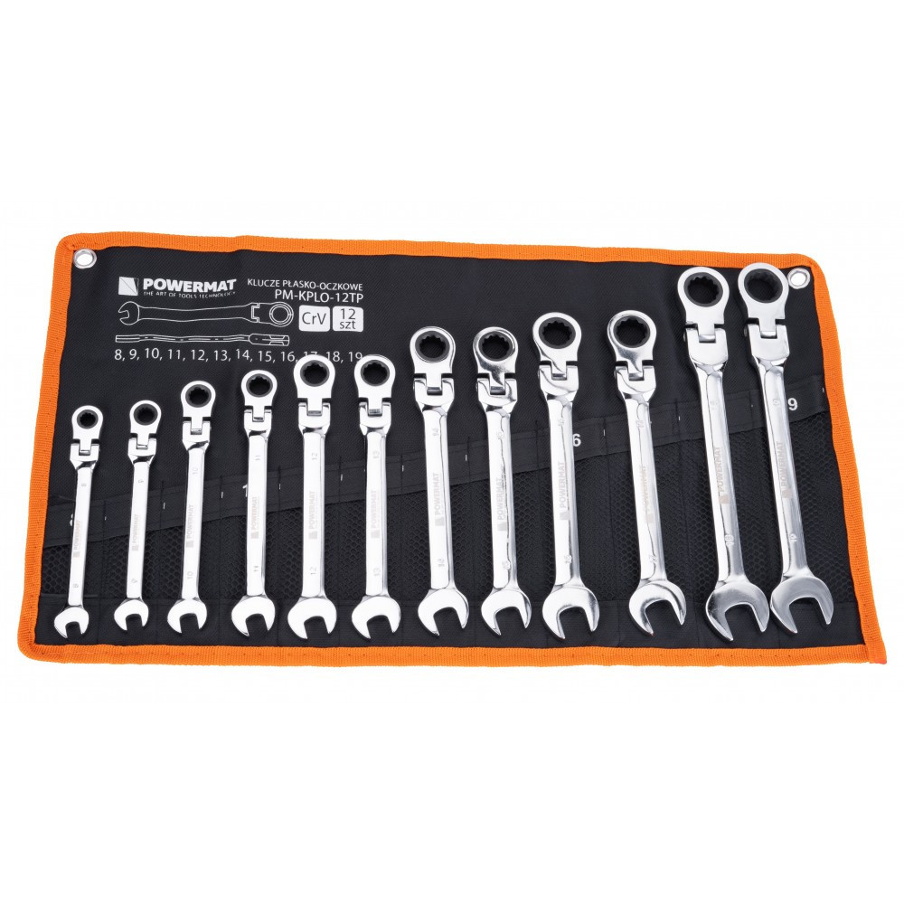 Bricolaj - Powermat Set chei combinate cu clichet PM-KPLO-12TP