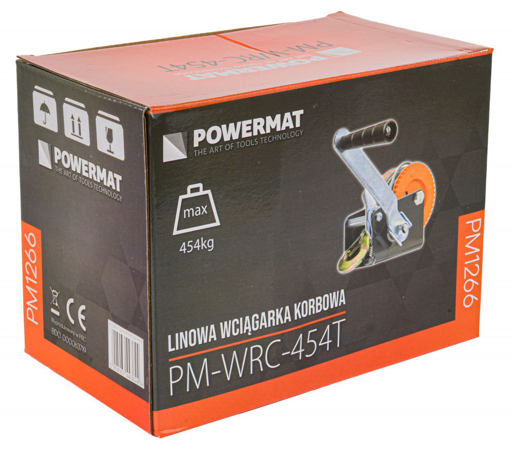Powermat Troliu manual cu cablu metalic 454 kg 5 m PM-WRC-454T [7]