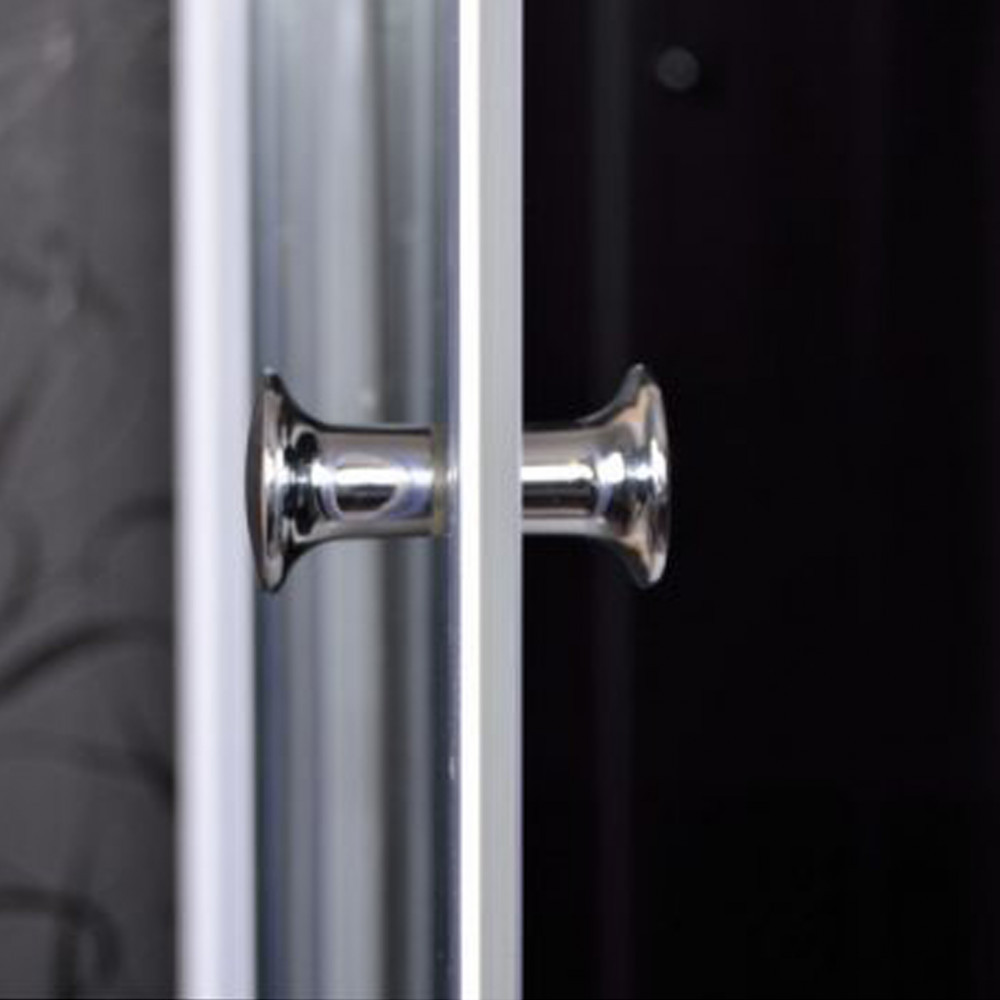 Leziter Cabină de duș pătrată neagră Polo Black II 80x80 cm cu cădiță de duș [7]