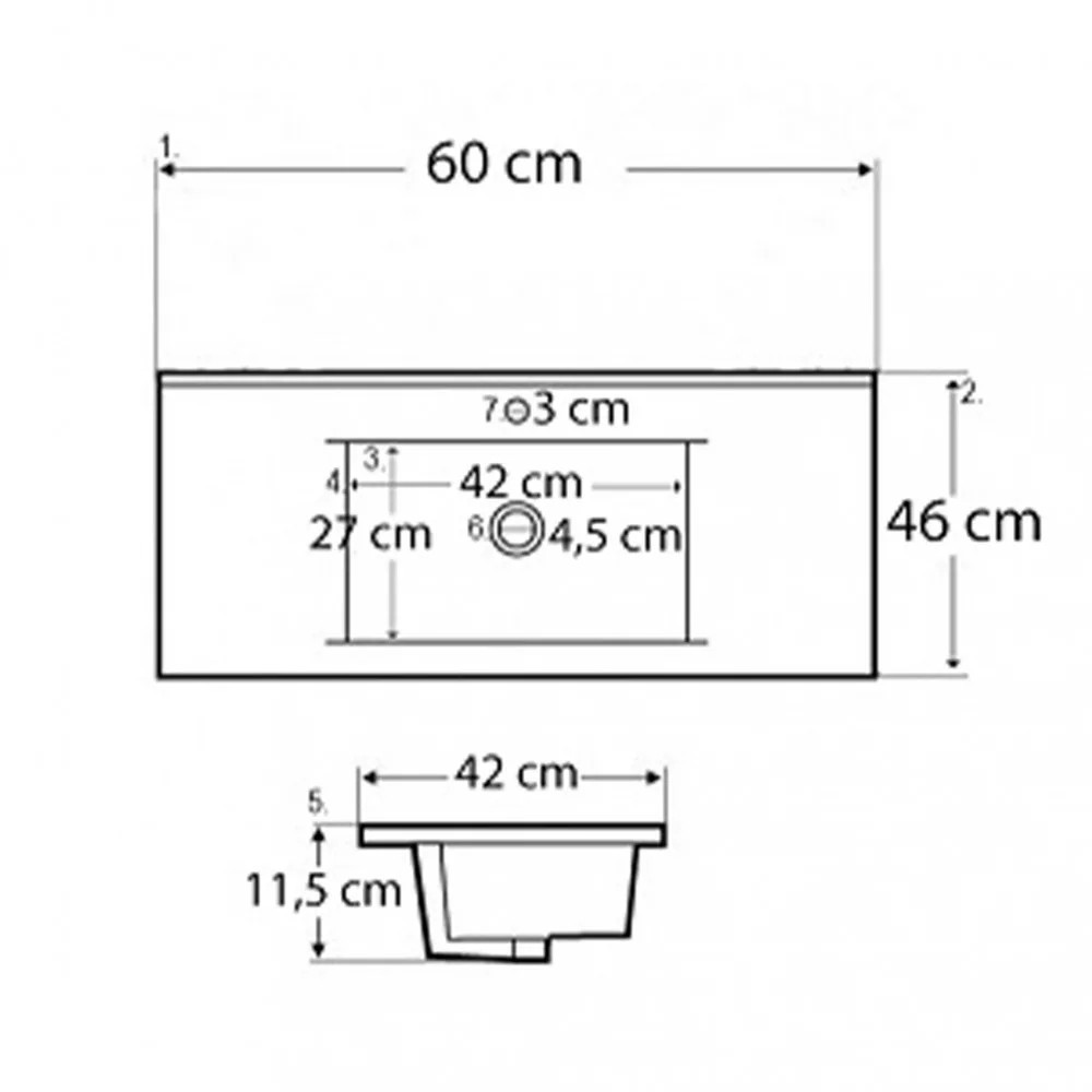 Leziter Set mobilier baie Porto 60 [2]