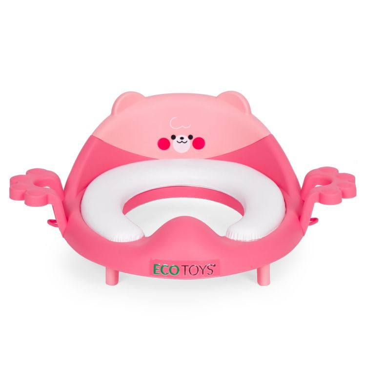 Homelux Scaun de toaletă cu urechi și pernă moale roz [1]