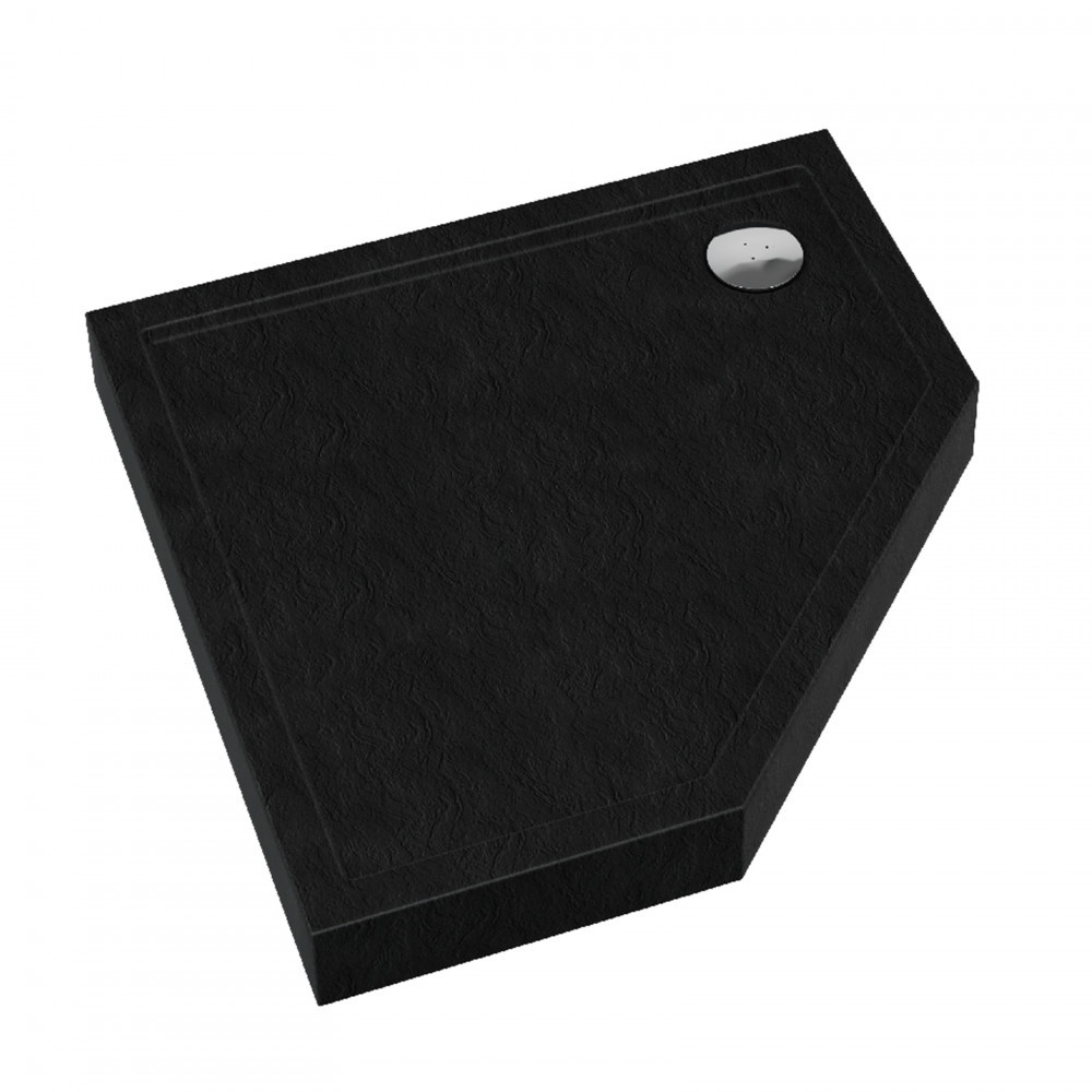 Cădiță de duș - Kerra Cădiță de duș acrilică neagră pătrată Prato 90