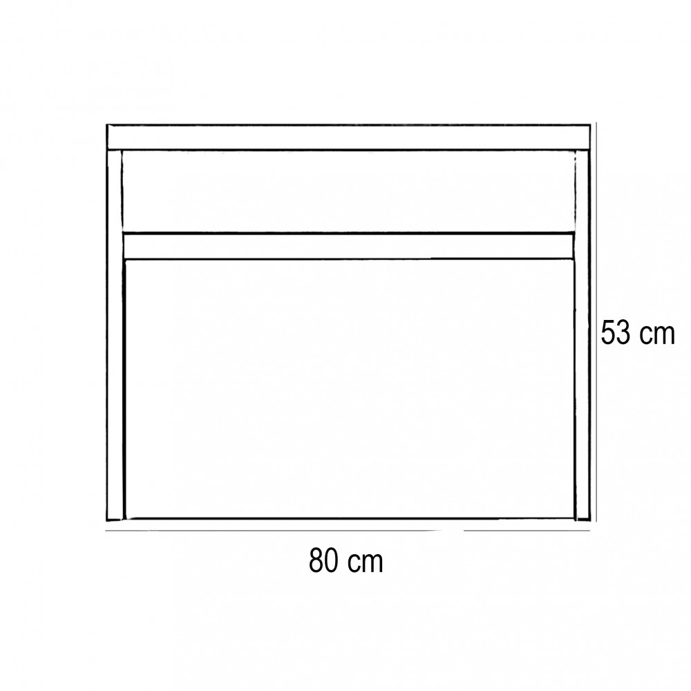 Leziter Masca chiuveta baie Primo 80 cu lavoar, alb lucioasa-ulm rauna [3]