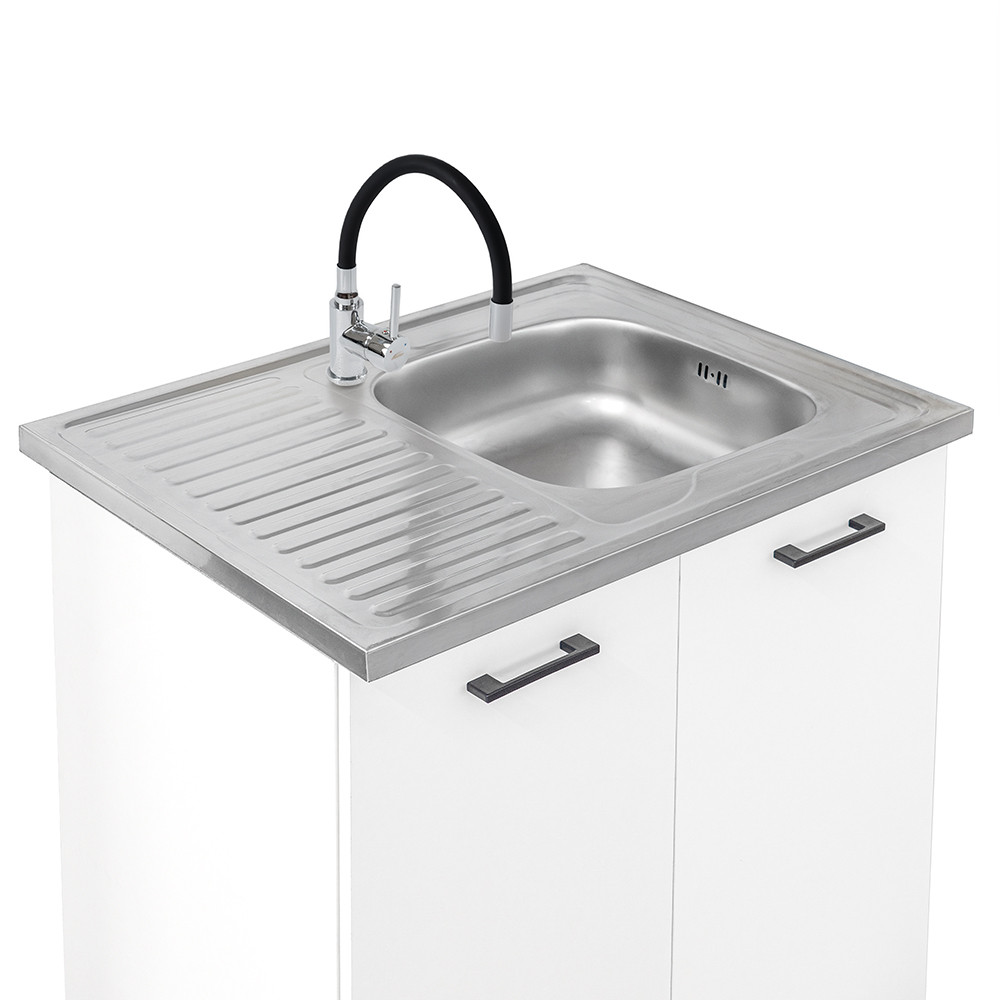 Leziter Dulap de bucătărie Primo 220 alb cu blat cromix [8]