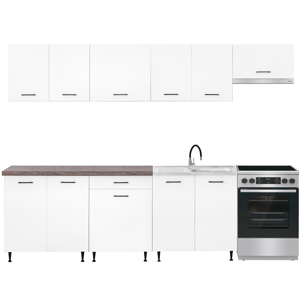 Leziter Bucătărie Primo 280 alb, cu blat rauna sil [9]