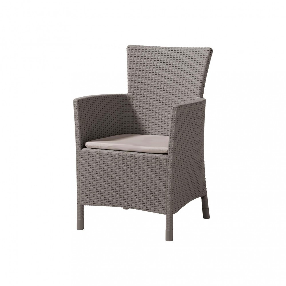 Curver Set de mobilier de grădină Quartet cu 4 locuri, culoare cappuccino, cu pernă nisip [2]