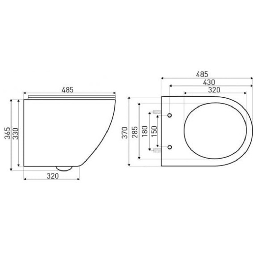 Leziter Set rezervor WC montat pe perete Roya Delos BLM 82CHR [3]