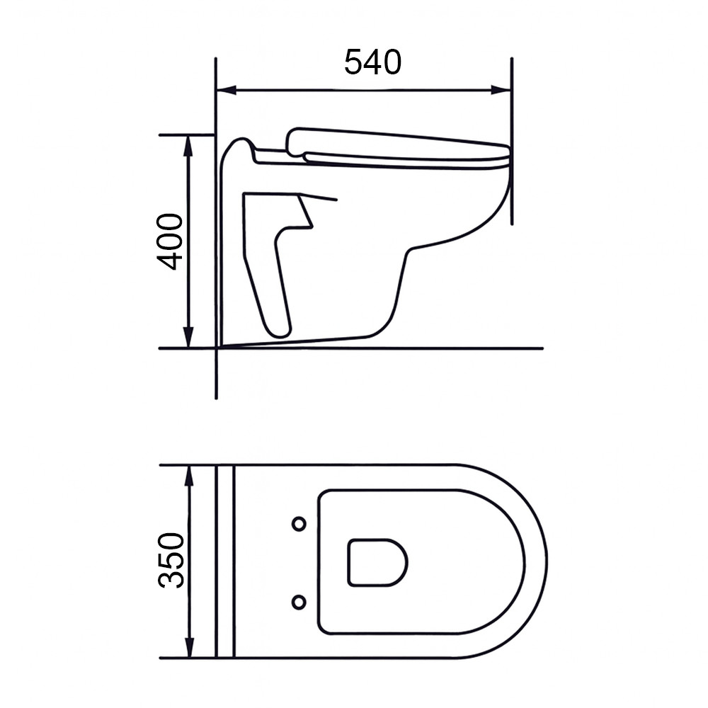 Leziter Set rezervor WC montat pe perete Roya 82W [4]