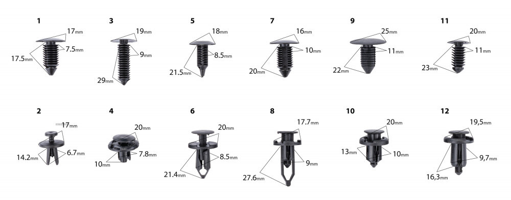 Red Technic Set de elemente de fixare auto 245 buc RTKST0098 [6]