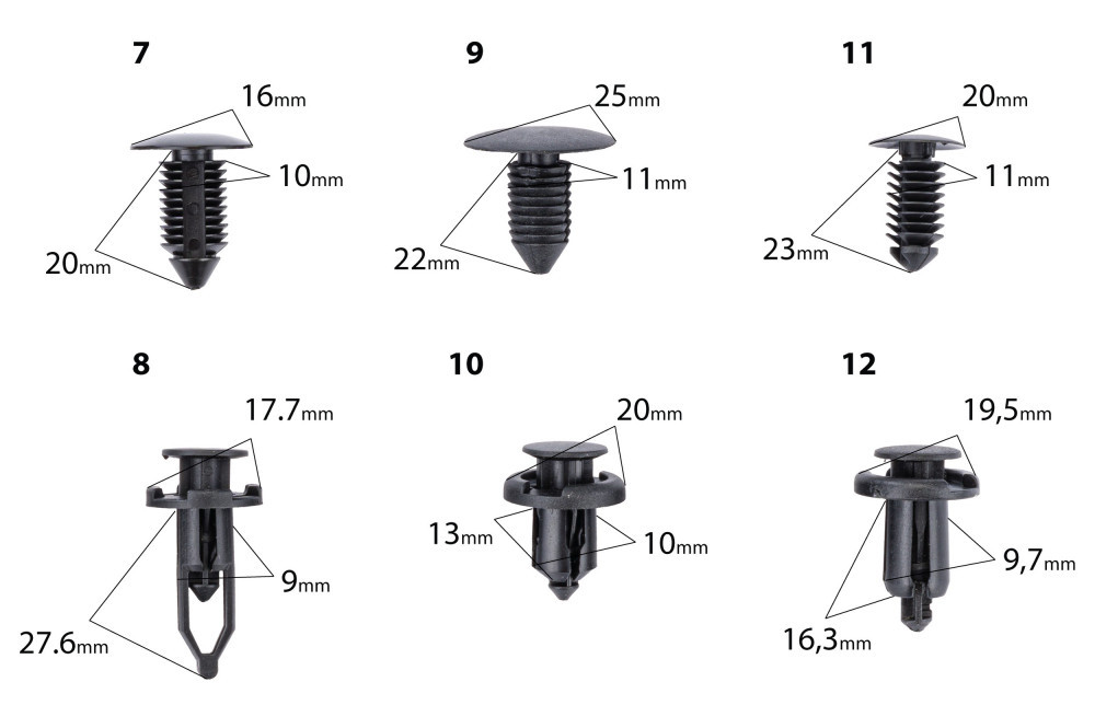 Red Technic Set de elemente de fixare auto 245 buc RTKST0098 [8]