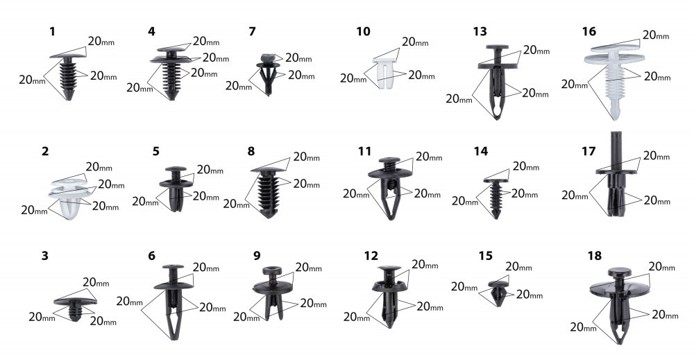 Red Technic Set de elemente de fixare auto 420 buc RTKST0099 [2]