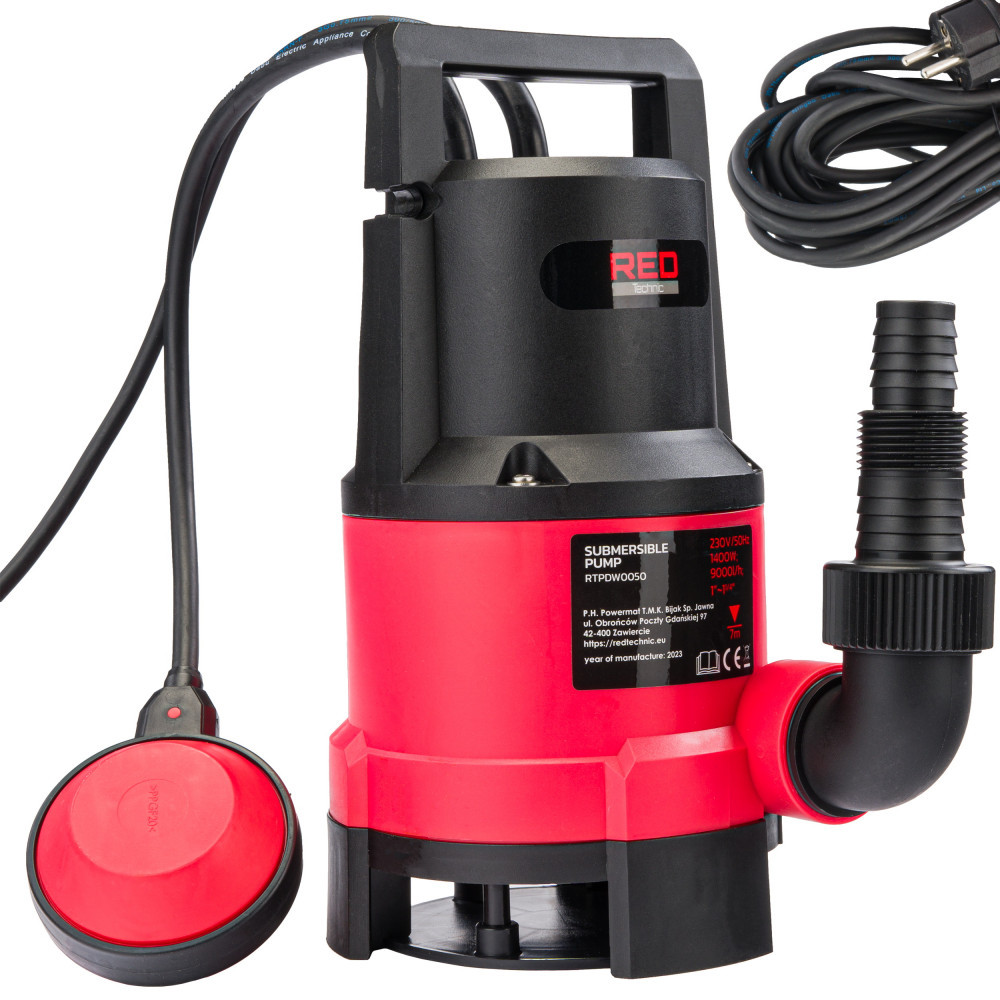 Grădină - Red Technic Pompă submersibilă cu plutitor 1400W RTPDW0050