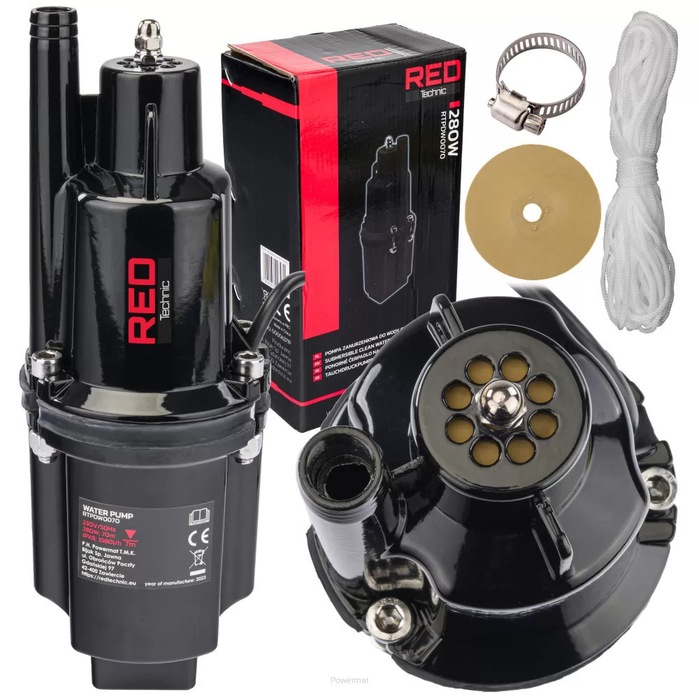 Grădină - Red Technic Pompă submersibilă cu diafragmă RTPDW0070
