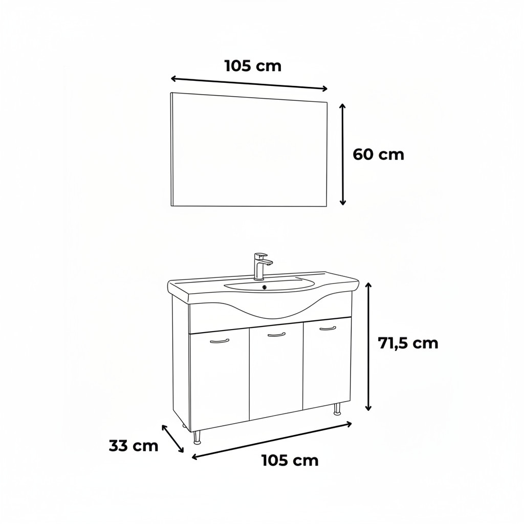 Leziter Set mobilier baie Ruben Prime 105 complet [2]
