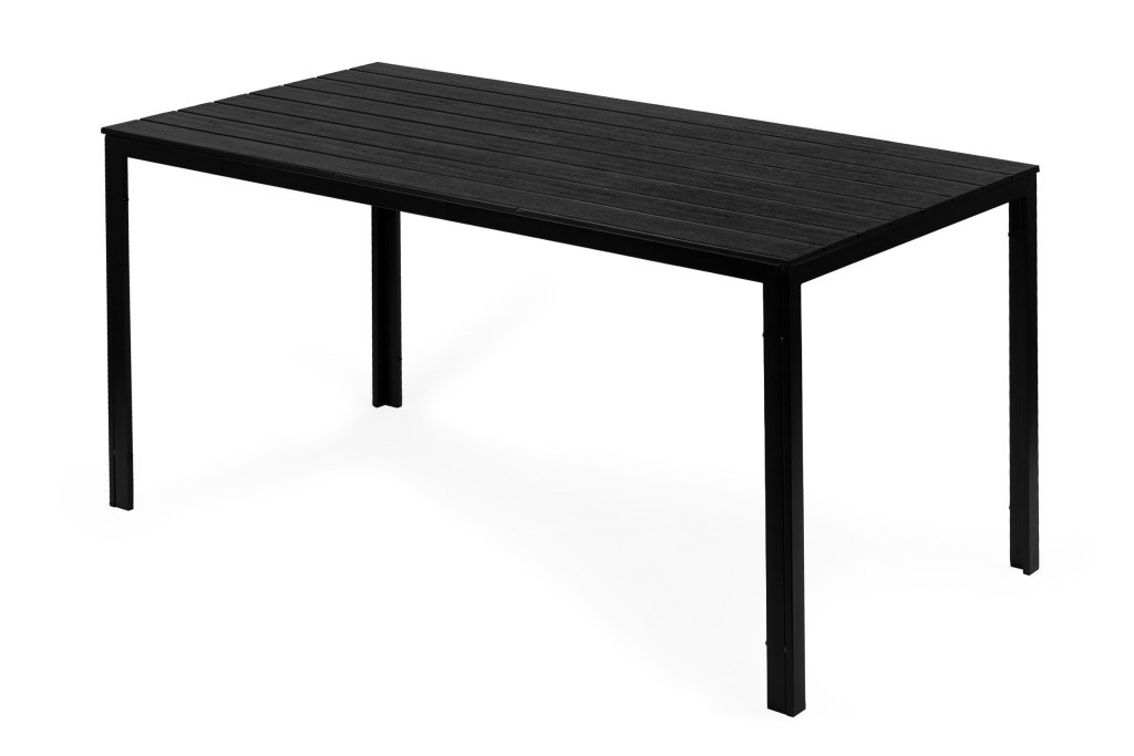 Homelux Masă de grădină cu 6 locuri 156x78 cm polywood negru [9]