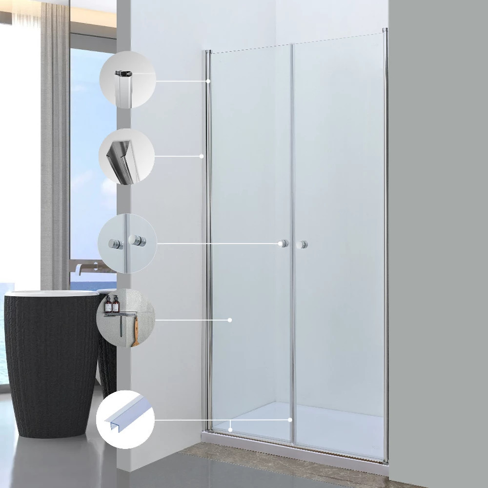 Leziter Ușă de duș cu două aripi Saloon 80x195 cm [3]