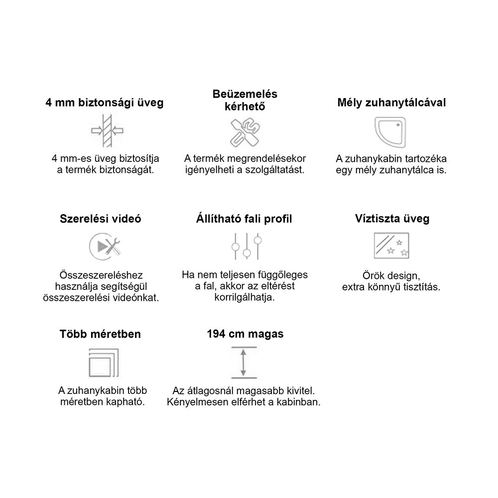 Leziter Cabină de duș curbată Spirit Deep 90x90 cm cu cădiță de duș [5]