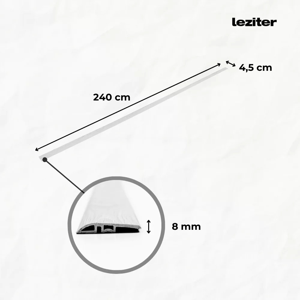 Leziter Vinil SPC de nivelare a pardoselii Serona efect piatră gri nisip 2400x45x8 mm [1]