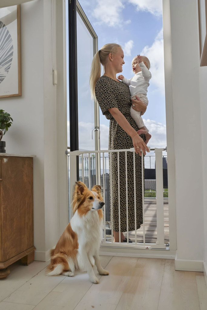 Homelux Șină de siguranță 74-105 cm pentru scări și uși oțel alb [2]