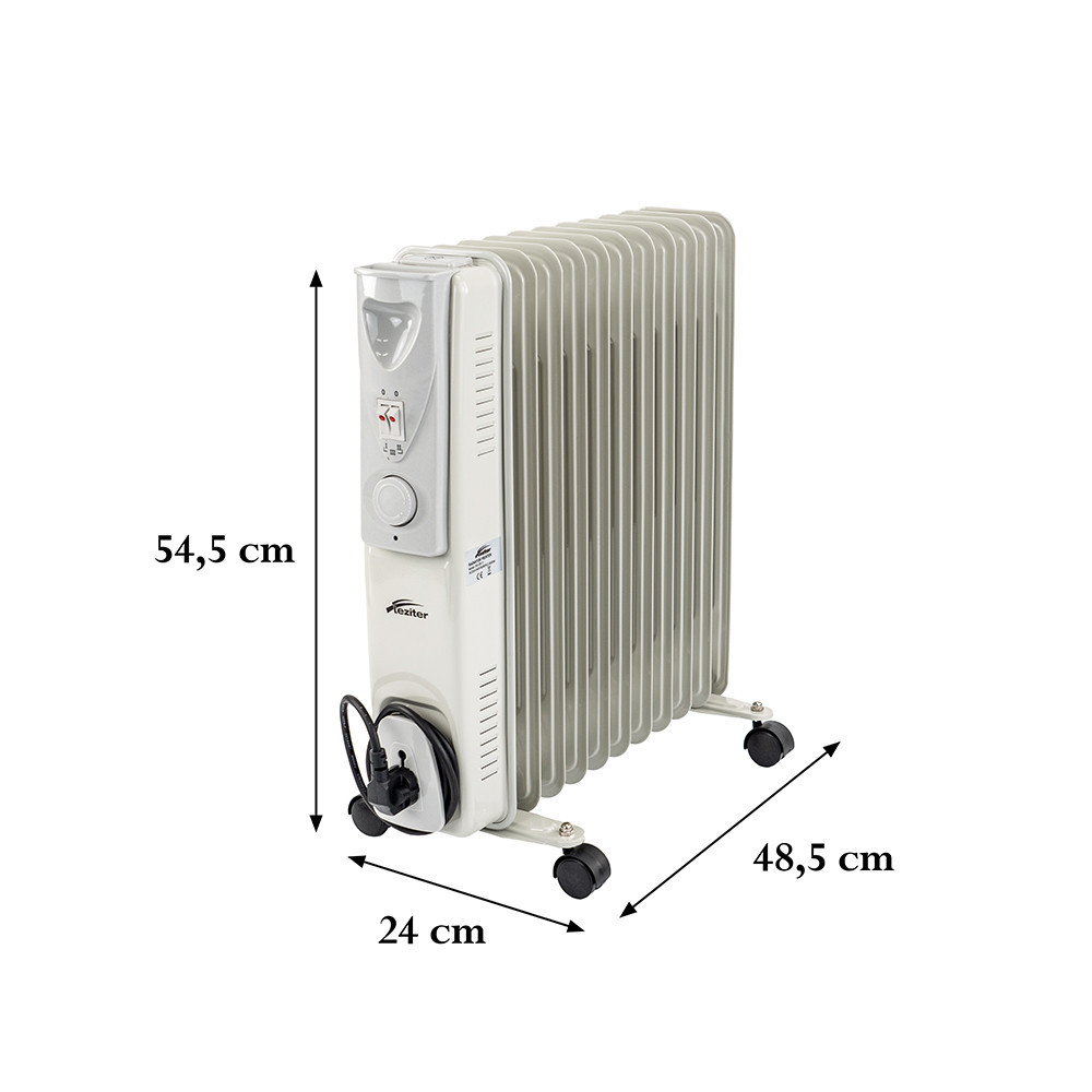Leziter Radiator cu ulei Norde, format din 11 piese, 1000W/1500W/2500W [5]