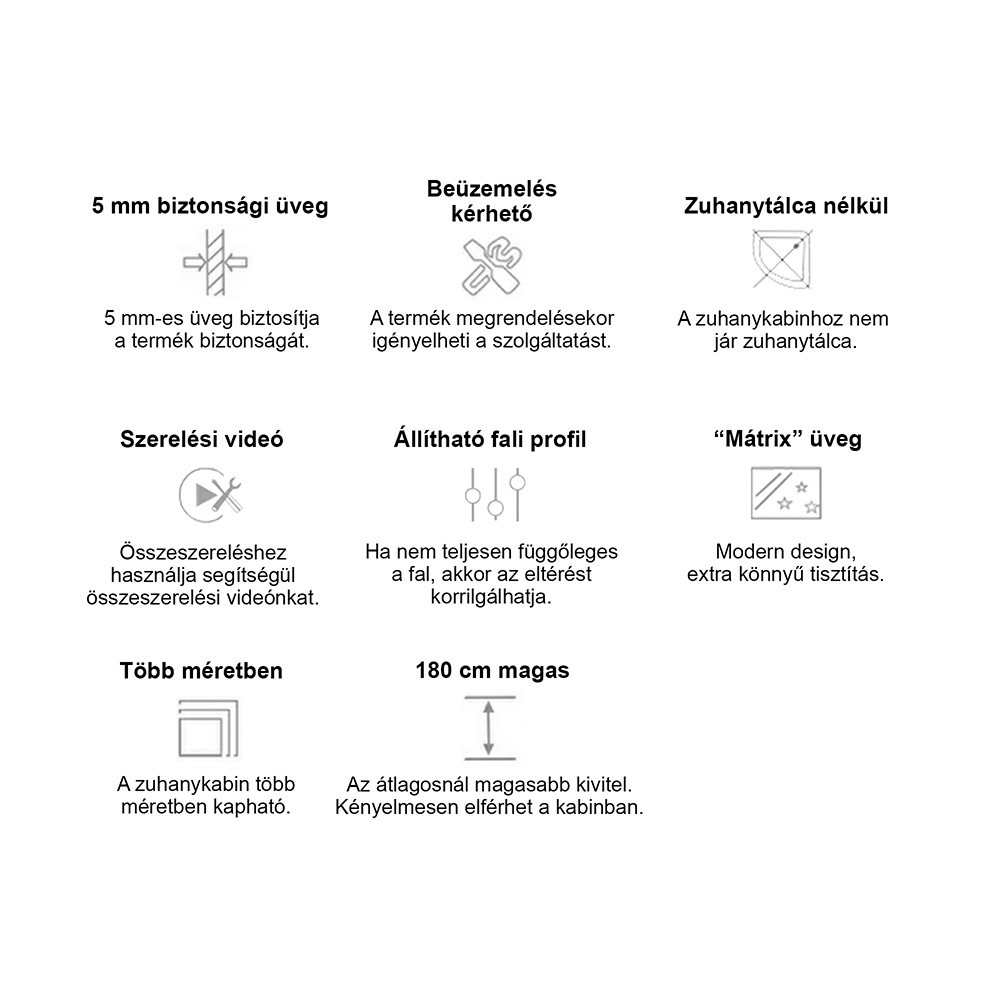 Leziter Cabină de duș pătrată Spirit Matrix 90x90 cm fără cădiță de duș [5]