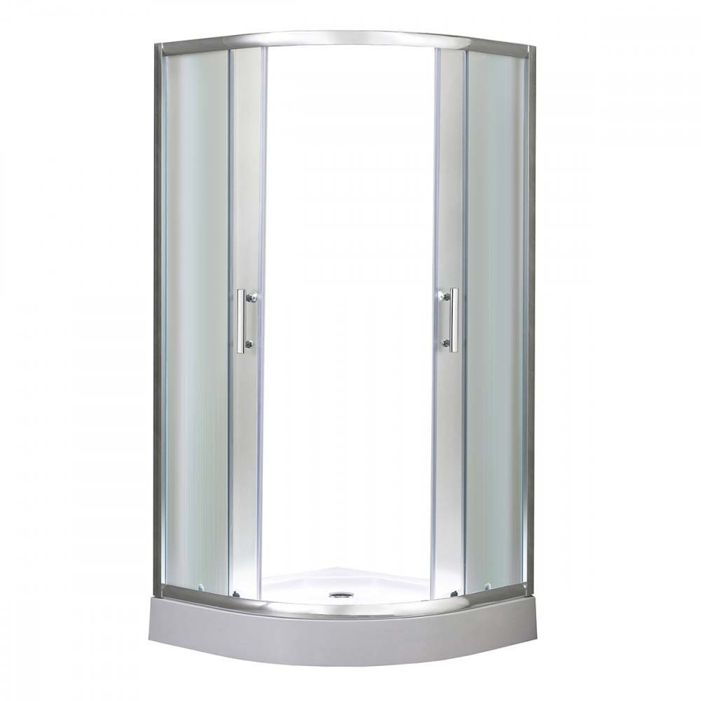 Leziter Cabină de duș curbată Spirit Matt 80x80 cm cu cădiță de duș [6]